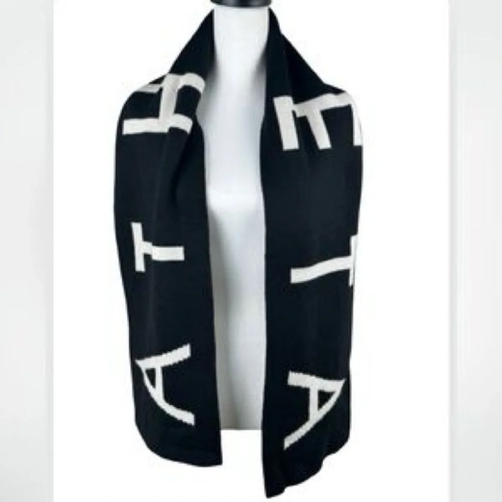ATHLETA scarf Daily Knit Cashmere Wool Blend Reversible scarf fall winter